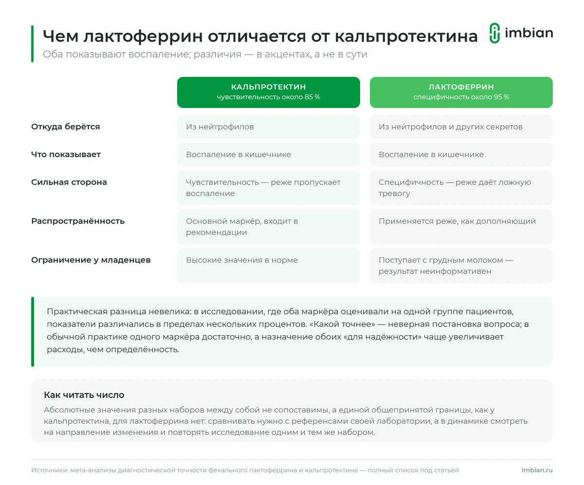 Чем лактоферрин отличается от кальпротектина